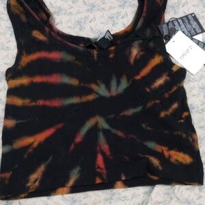 Forever 21 Knit Top/Crop Top/Black/Multi Colored